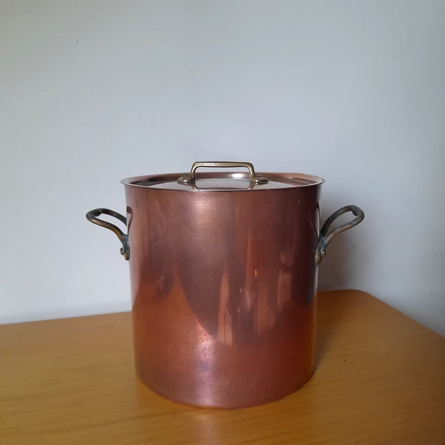 Marmite Cocotte Ancienne En Cuivre Dehillerin Paris - Diamètre 30cm, 9.6kg