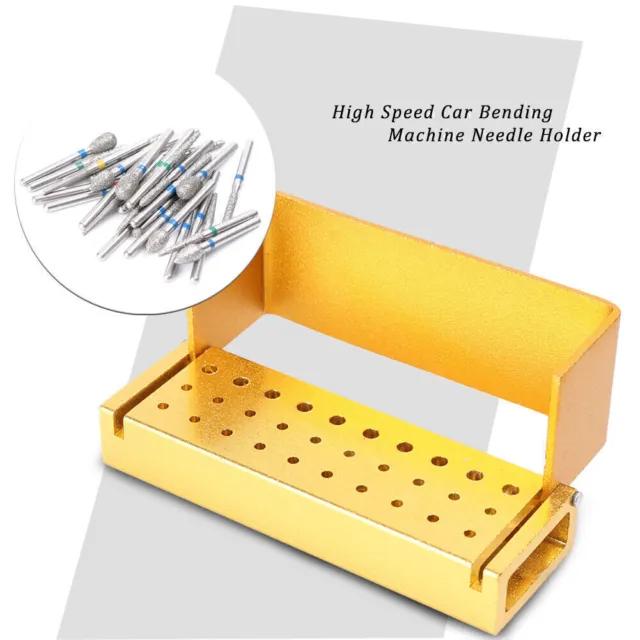 30x Dental Diamond Burs Bohrer + 1x Gold Desinfektion Bur Block High Speed