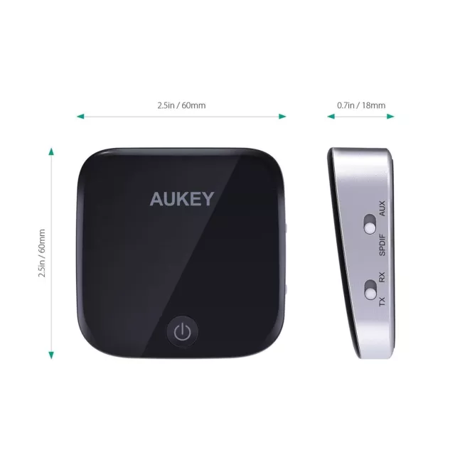 AUKEY BR-O2 Ricevitore e Trasmettitore 2 in 1 Bluetooth 4.1 Adattatore Audio 3