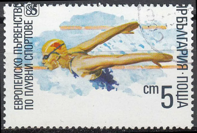 Bulgarien gestempelt Sport Schwimmen Europameisterschaft Wassersport 1985 / 512