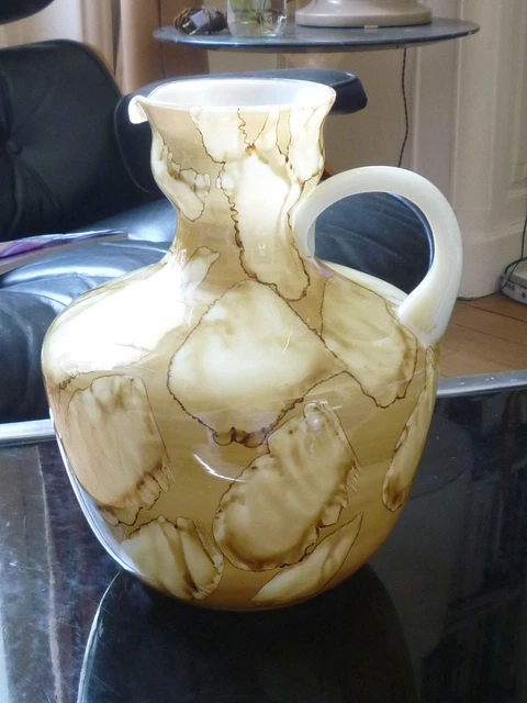 Vase Ou Pichet En Verre De Clichy Datant Des Années 1900 - Hauteur 22 Cm - Très Bon état