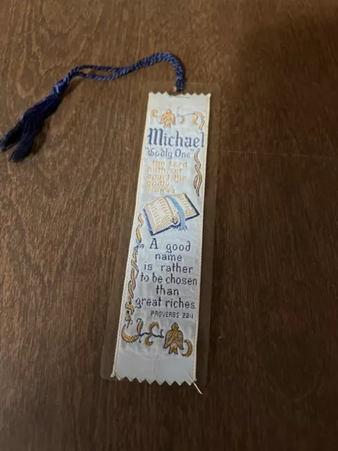 Vintage Graceline Michael Woven Bookmark northwestern products