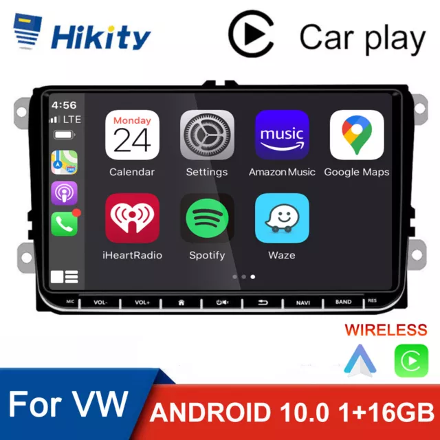 For VW Golf MK5 Polo Passat Jetta Android Apple Carplay Car Radio Stereo SAT NAV