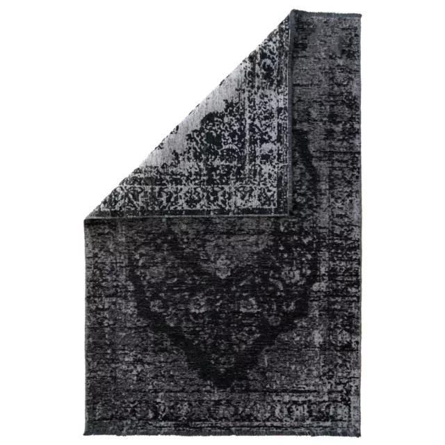 Alfombra oscura reversible elegante medallón calidad lujoso colchoneta suave sala de estar