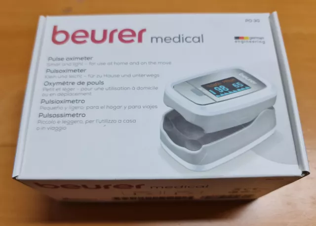 Beurer PO 30 Pulsoximeter Herzfrequenz & arterielle Sauerstoffsättigung PO30 NEU