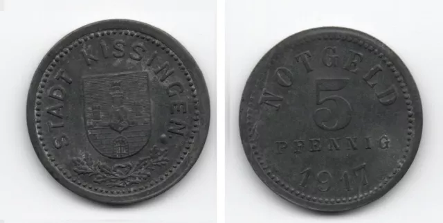 Kissingen 5 Pfennig 1917 Zink