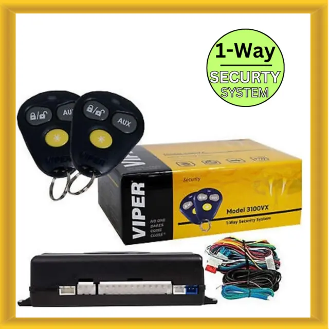 Viper VI-3100VX Keyless Entry Car Alarm 1 Way Security System with 2 Remotes