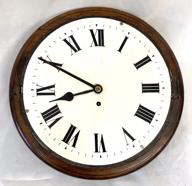 Antique 12” Dial Fusee Mahogany Wall Clock for Restoration