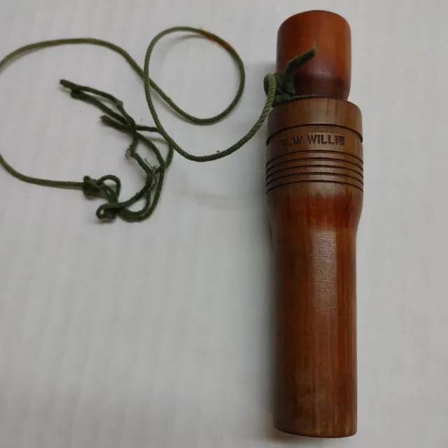 1950's HW Willis  Duck Call Rare Wood 5 Ring VTG 50s Geese h.w. Willis Geese Cal
