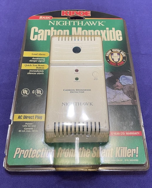 VINTAGE KIDDE NIGHTHAWK Carbon Monoxide Detector Basic Model NIP 39.99