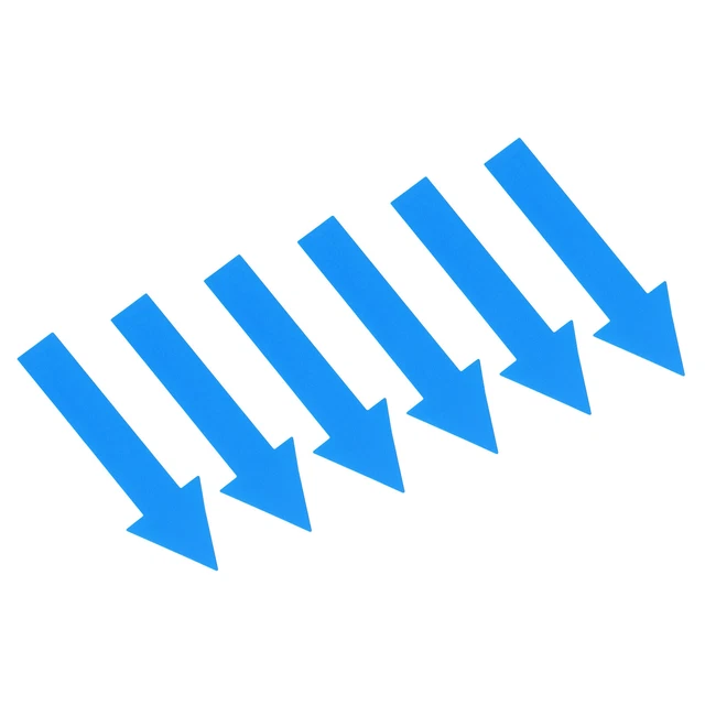 4Set / 24Pieces 4x1" Arrow Sticker Directional Arrow Sign Floor Decal Blue