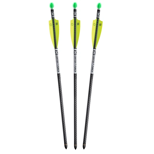 TenPoint Crossbow 3pk Bolts EVO-X 20" Arrow Lighted Alpha-Blaze Nock Green 1548