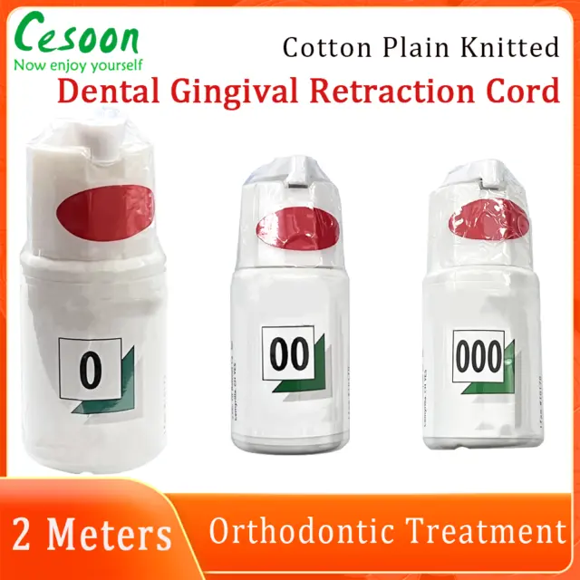 1 Bottle Dental Gingival Retraction Cord Plain Knitted Orthodontic Size 0,00,000