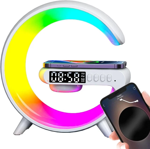 SMART LED LAMP G Bluetooth Speaker Wireless Charger RGB Alarm Clock