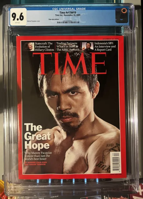 RARE Manny Pacquiao CGC 9.6 Time Magazine Top Census 2009 Asia Newsstand Boxing