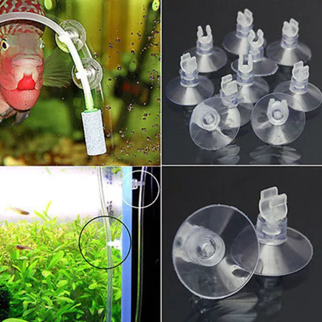 10 Aquarium Saugnapf Sauger Halter Für Luftleitung Schlauch Schlauchpumpe YRC  q