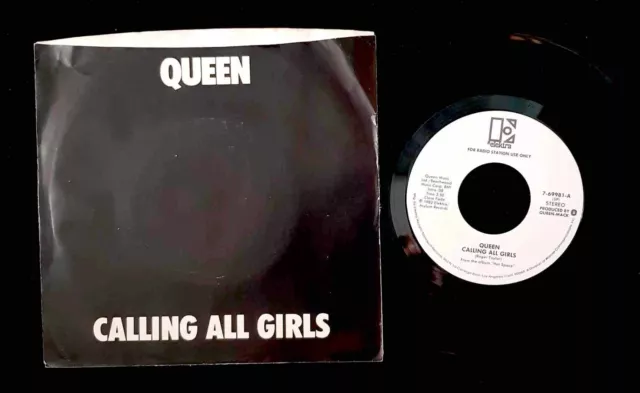 Queen 'Calling All Girls / Calling All Girls' 7" Promo from USA 1982