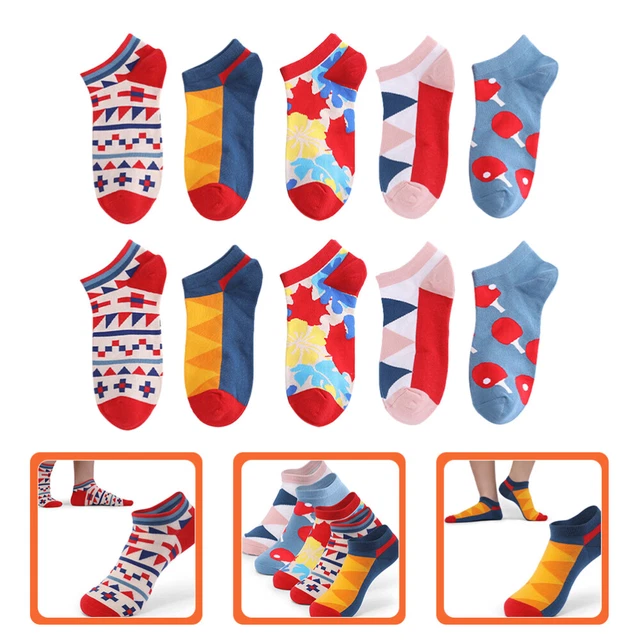 5 Pairs low cut ankle socks uniform socks Chaussettes Uniformes Chaussettes De