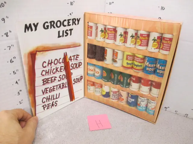 Grocery Store 1950s food toy playset Hersheys Peter Pan Crisco Gerber Campbell's