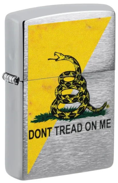Zippo 48118, Don't Tread On Me-Gadsden Flag, Brushed Chrome  Lighter
