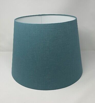 Lampshade Teal Blue Textured 100% Linen Tapered Empire Light Shade