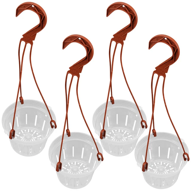 4 juegos de flores colgantes transparentes cesta de flores colgante decoración