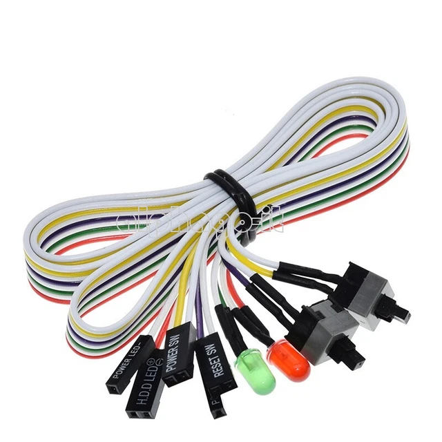 Cavo Interruttore ATX 60cm Per PC Desktop - Accensione, Reset E LED HDD - Foto 4