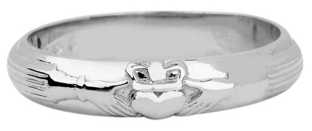 925 Sterling Silver Mens Claddagh Wedding Band