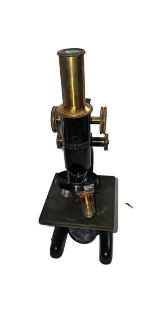 Vintage 1915 Bausch & Lomb Brass Scientific Microscope Bausch & Lomb Optical Co.