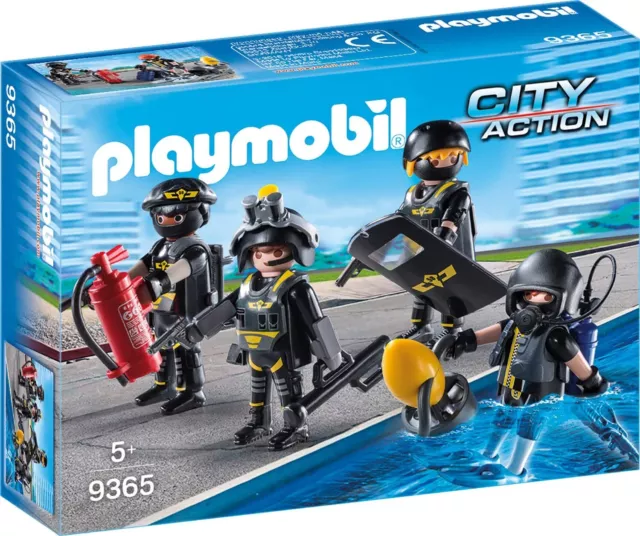 PLAYMOBIL City Action 9365 - SEK-Team mit vier Playmobil Figuren und Zubehör