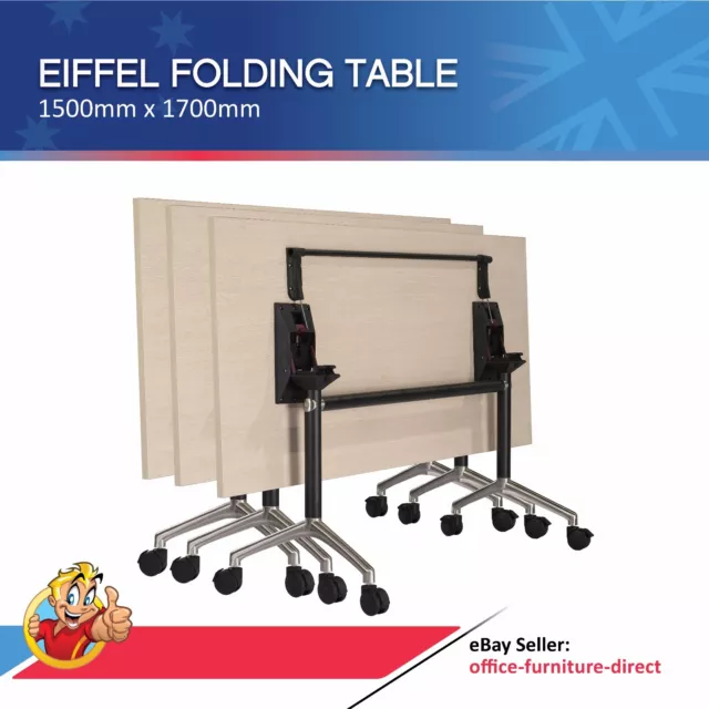 Flip Top Folding Table, Office Meeting Tables Mobile, Eiffel Top: 1500 x 750mm