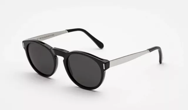 Retro Super Future Sunglasses Unisex Paloma Silver Francis Black 769 W12