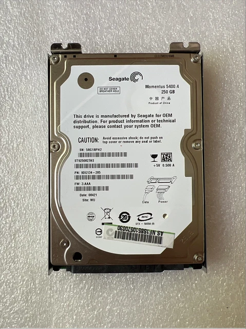 Disque Dur Interne Seagate Momentus 7200.4 160Go SATA Pour Portable - Occasion