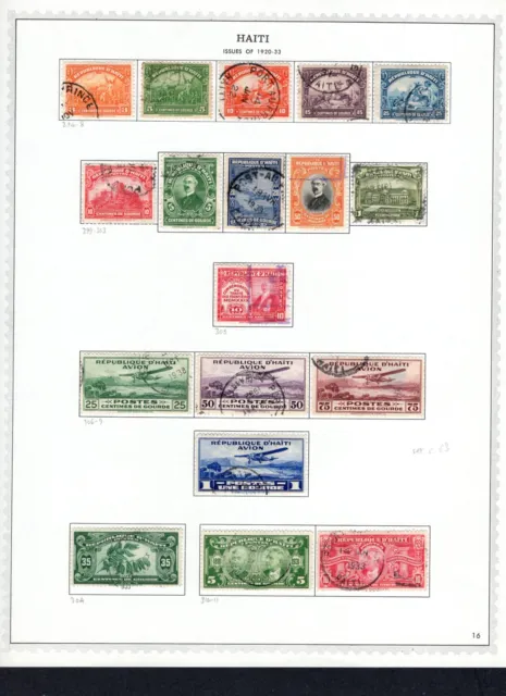 HAITI 1920-1960 fine used collection on pages - 24 scans
