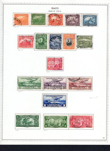 HAITI 1920-1960 fine used collection on pages - 24 scans