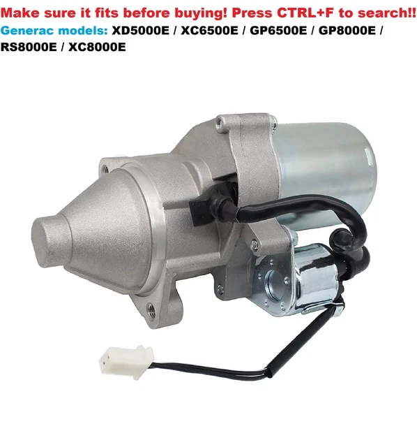 Starter Motor w/ Solenoid & 2 Pin Female Terminal Block for All Brands Listed