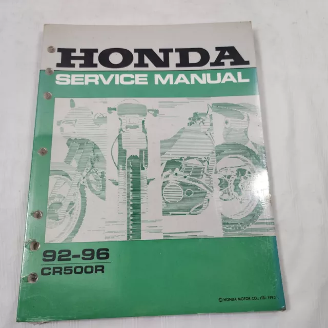 Genuine Honda Shop Service Repair Manual Book 1992 - 1996 CR500 CR 500 500R