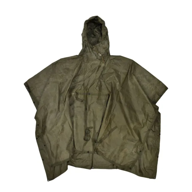 Original German Army Poncho Waterproof Military Field Gear Used Olive Green