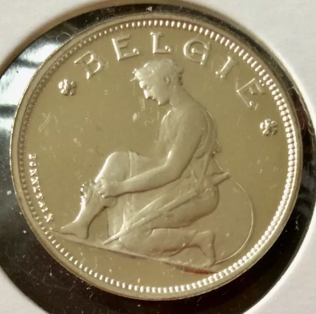 Belgique - Refrappe officielle Monnaie Royale - Rare 2 Francs 1923 VL  - Argent