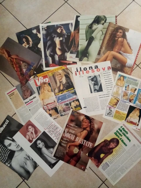 Ritagli clippings TOP MODEL, Schiffer, Bellucci,varie, 80ina pag