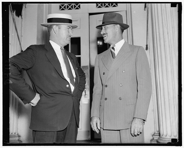 Reproduced 1937 Photo Col Sumter Smith Left & Tom Hardin Right Air Safety Boa j