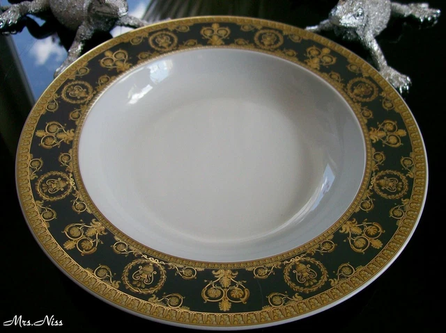 Rosenthal Versace I Love Baroque Nero 2 x Suppenteller 22 cm **1 A Neuware**