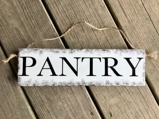 PANTRY Handmade Rustic Primitive Country Farmhouse Hanging Door Wood Sign