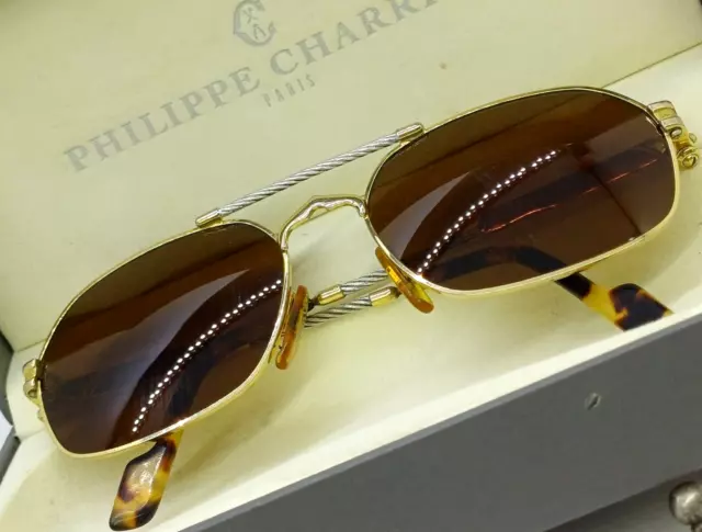 VINTAGE PHILIPPE CHARRIOL 90Pp Luxury Sunglasses Gold Plated 1980 Made ...