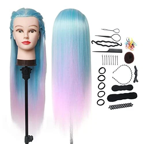 Friseur Trainingskopf, DanseeMeibr Plus 26-28 Zoll Trainingskopf 100 %