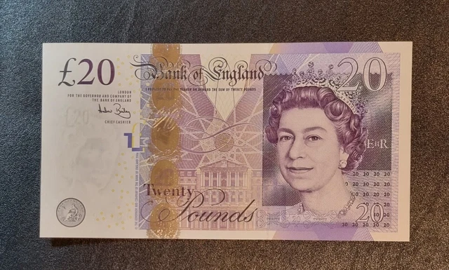 🇬🇧 20 pounds 2006 England BAILEY P-392a Queen Elizabeth II without folds...
