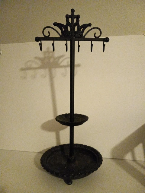Jewelery Stand Necklace Earrings bracelet Ring Rack Heavy Cast Iron black