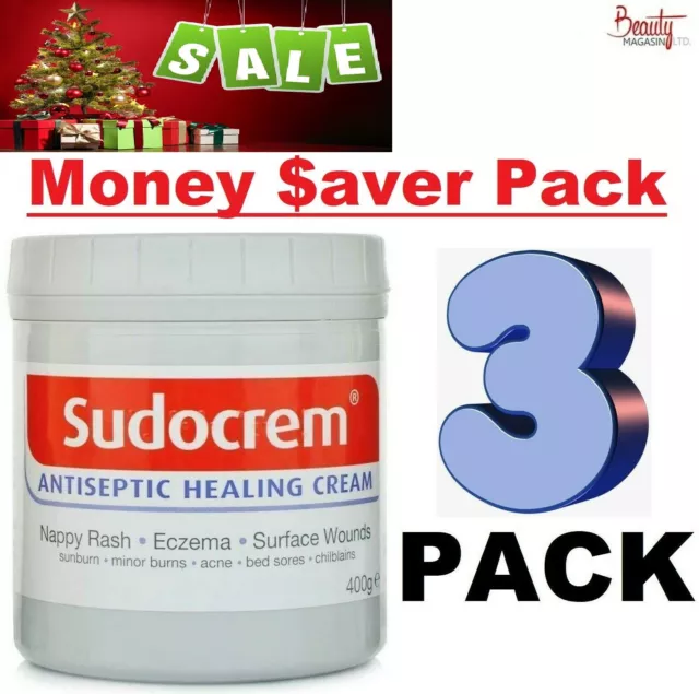 3 x Sudocrem Antiseptic Healing Cream 400g - Exp07/2026, Free Shipping to U.S 2