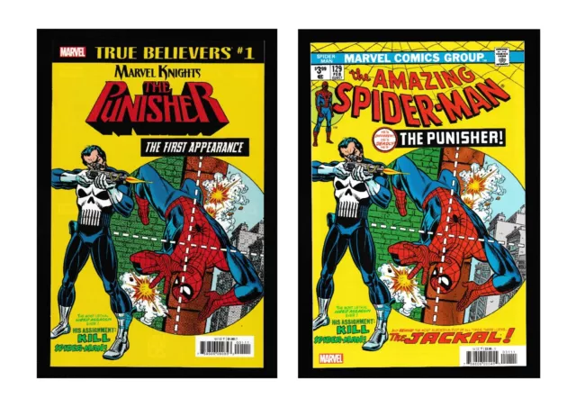 Amazing Spider-Man 129 (Lot of 2) True Believers & Facsimile 1st Punisher Marvel