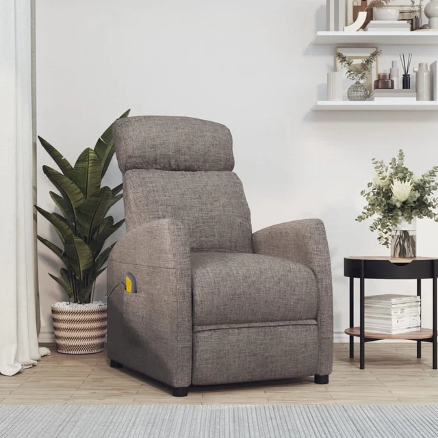 Massagesessel Taupe Stoff T0P8